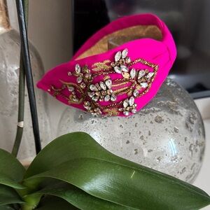 Vibrant Fuchsia Embellished Headband